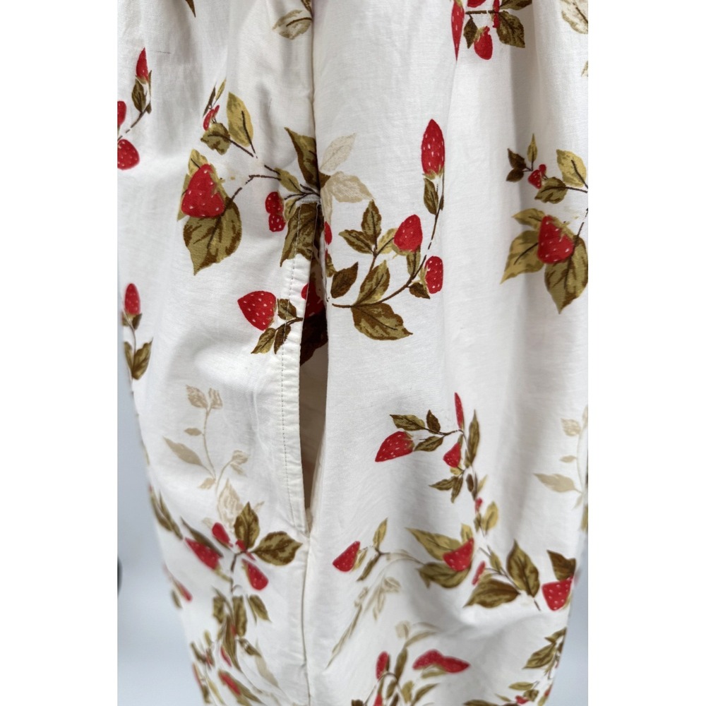 Old Navy Babydoll Dress Size M Strawberry Print Puff Sleeve Cottagecore Milkmaid - Picture 6 of 11